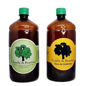 Kit 1 litro de óleo de copaíba+ 1 litro de óleo de andiroba 