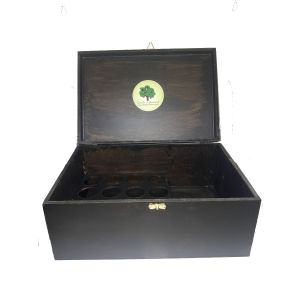 Caixa box para 16 oleos essenciais madeira